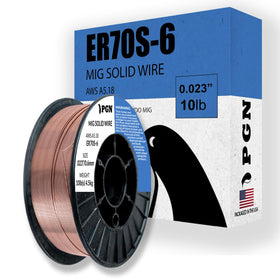 PGN ER70S-6 MIG wire, 0.023 in, for all-position welding, low splatter