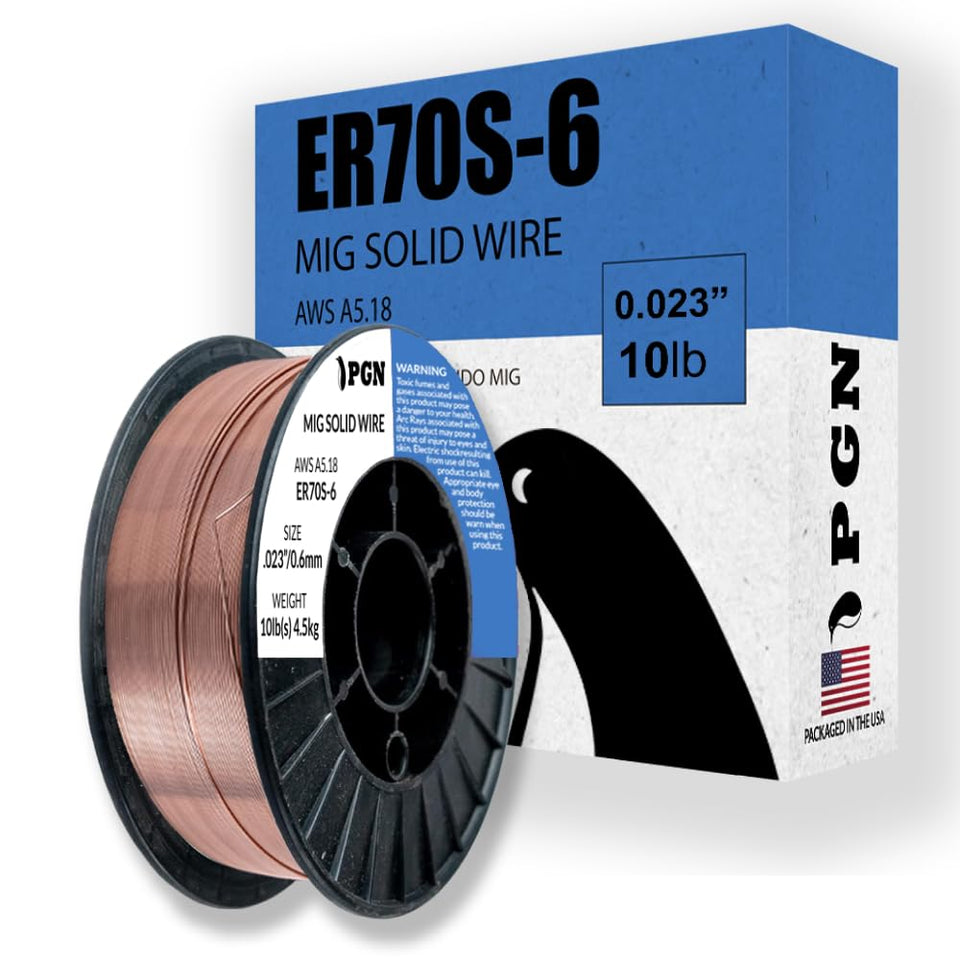 PGN ER70S-6 MIG wire, 0.023 in, for all-position welding, low splatter