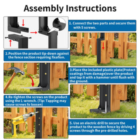 PGGP 32-inch repair stakes included for sturdy repair.