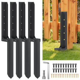 PGGP 4-pack fence post repair kit stabilizes wood posts for lasting fence alignment.