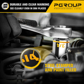 Pgroup CR-V steel sockets emphasize durability and high torque strength