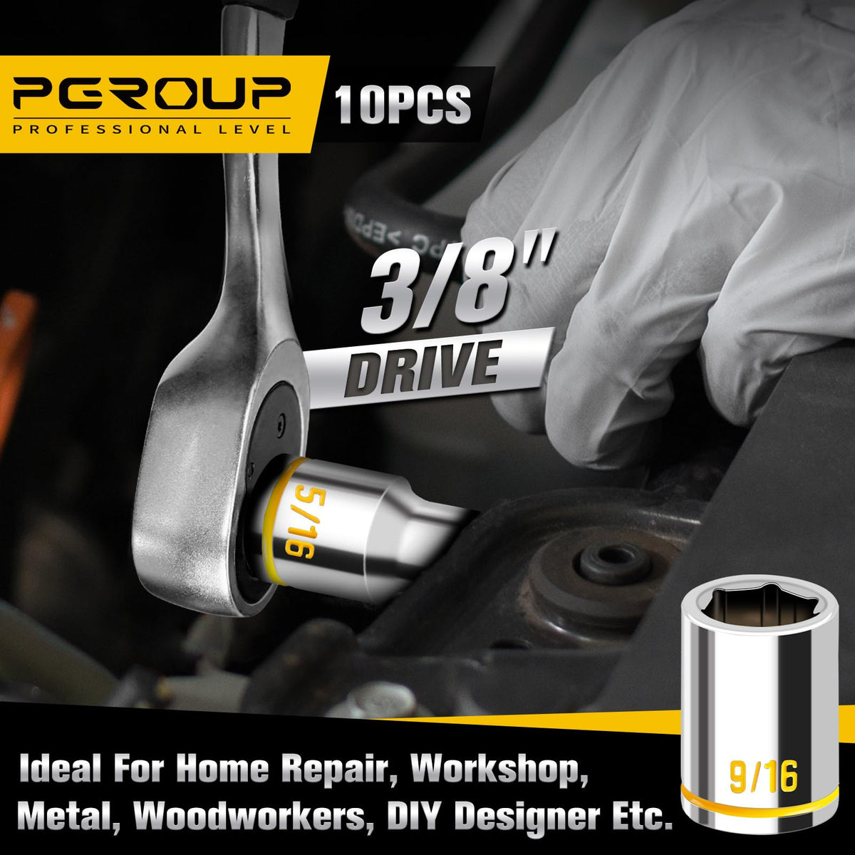 Pgroup sockets ideal for car, motorcycle, and bicycle maintenance