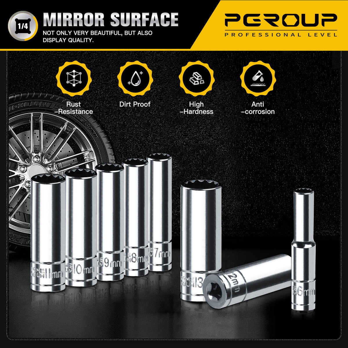 Pgroup hanging holes on holder enable easy wall organization.
