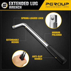 pgroup rust‑free electroplated finish lug wrench
