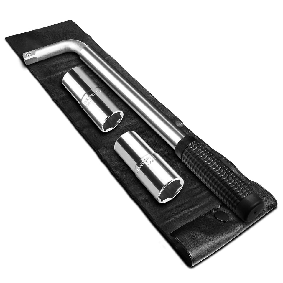 pgroup telescoping lug wrench with extended handle for enhanced leverage