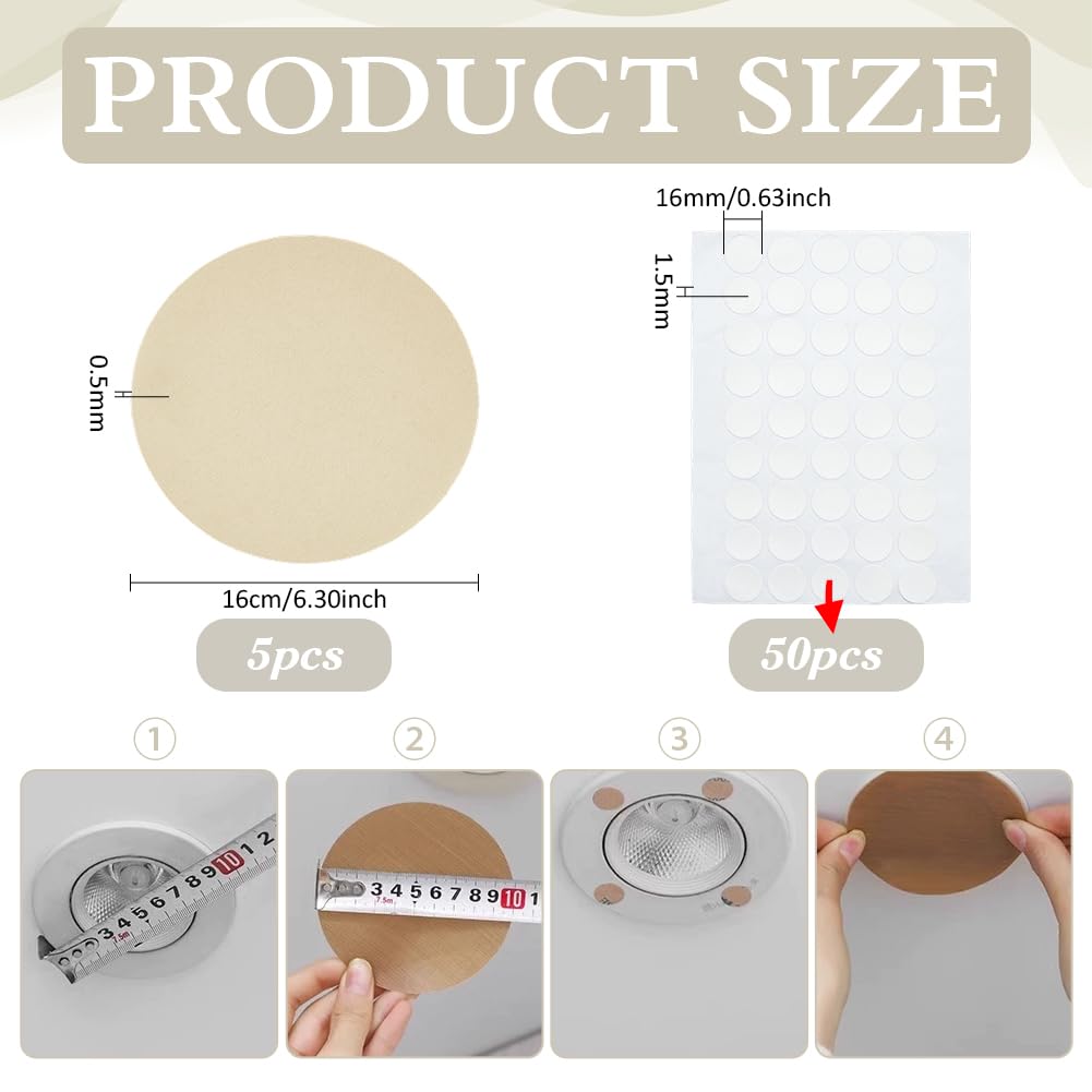 PH PandaHall 50 stickers pack ensures firm mounting on lamps