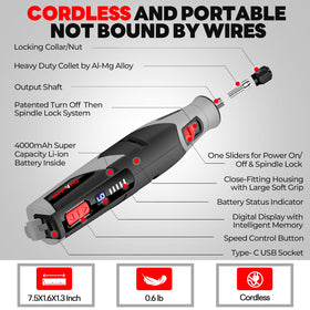 PHALANX 4V compact cordless design frees your workspace.
