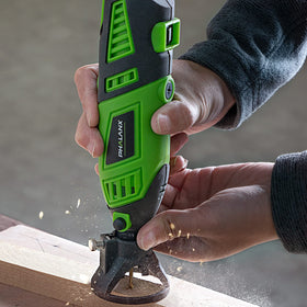PHALANX 180W rotary tool in action supports cutting, polishing, and engraving.