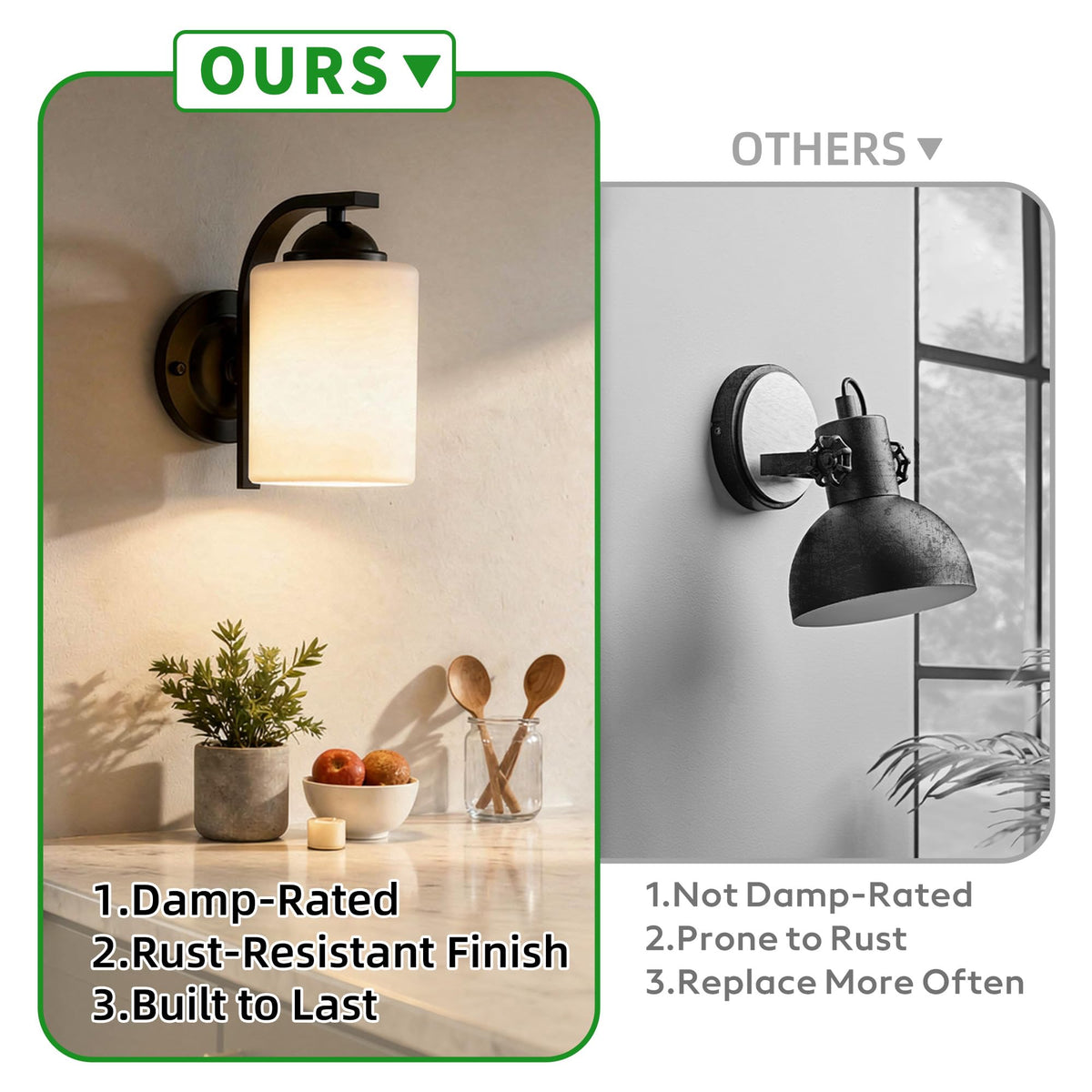 Phaosio dining room wall light adds ambient mood to meals.