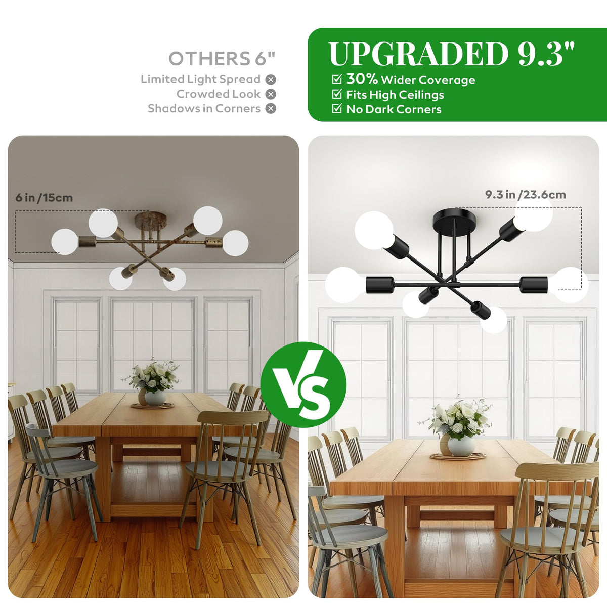 Phaosio matte black finish resists rust for durable entryway lighting.