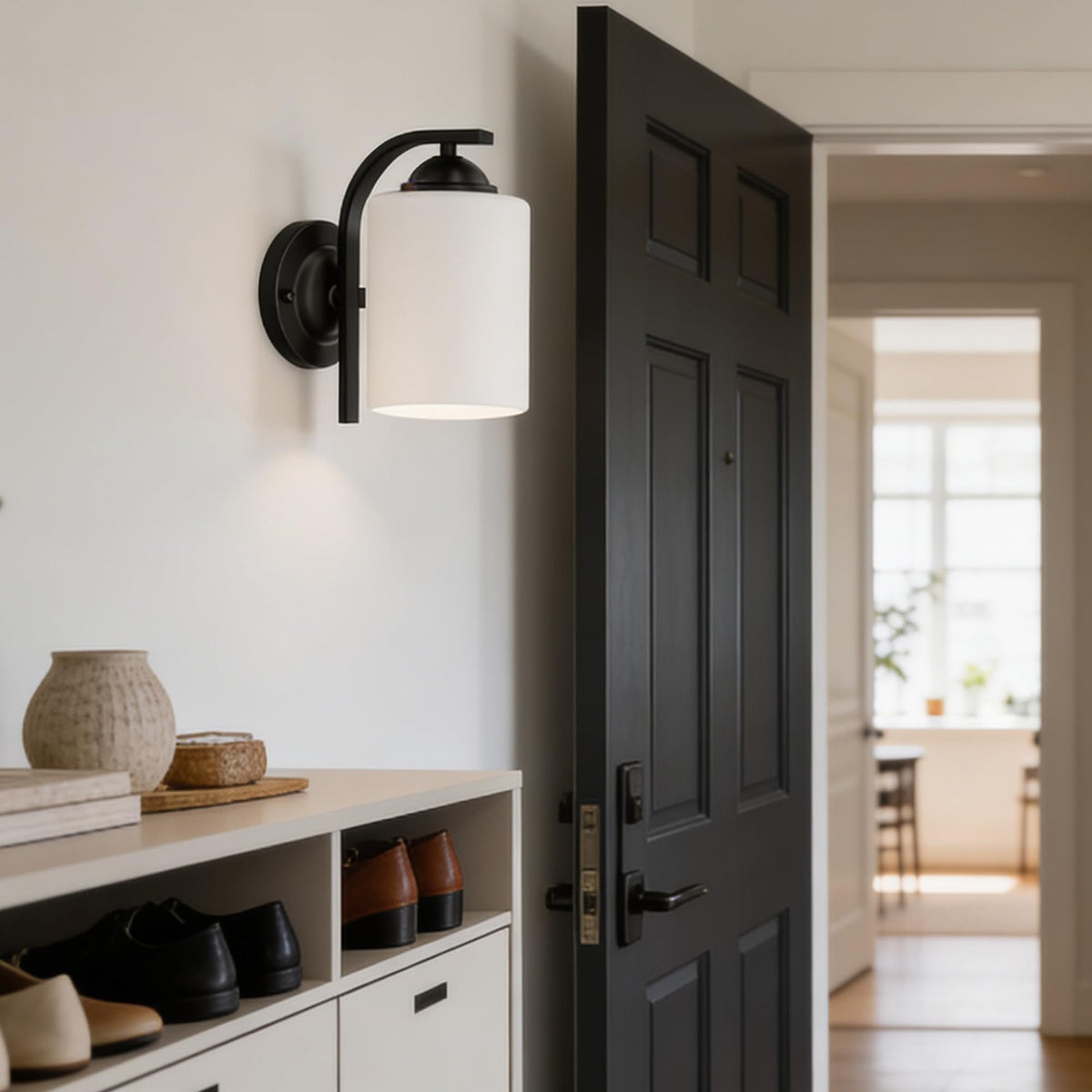 Phaosio wall sconce uses E26 base with bulb compatibility