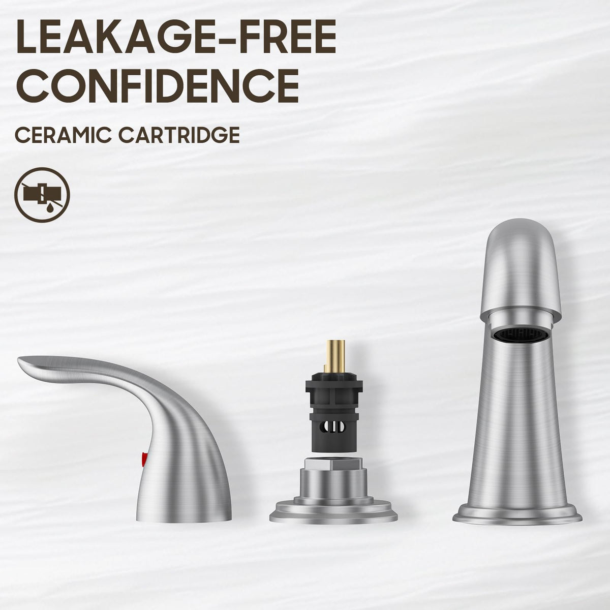Phiestina aerator close-up delivers foamy flow with minimal splashing.