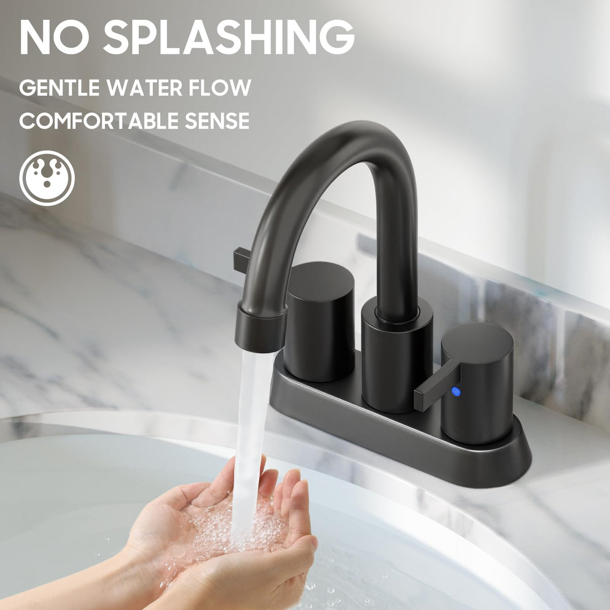 Phiestina matte black pop-up drain included.