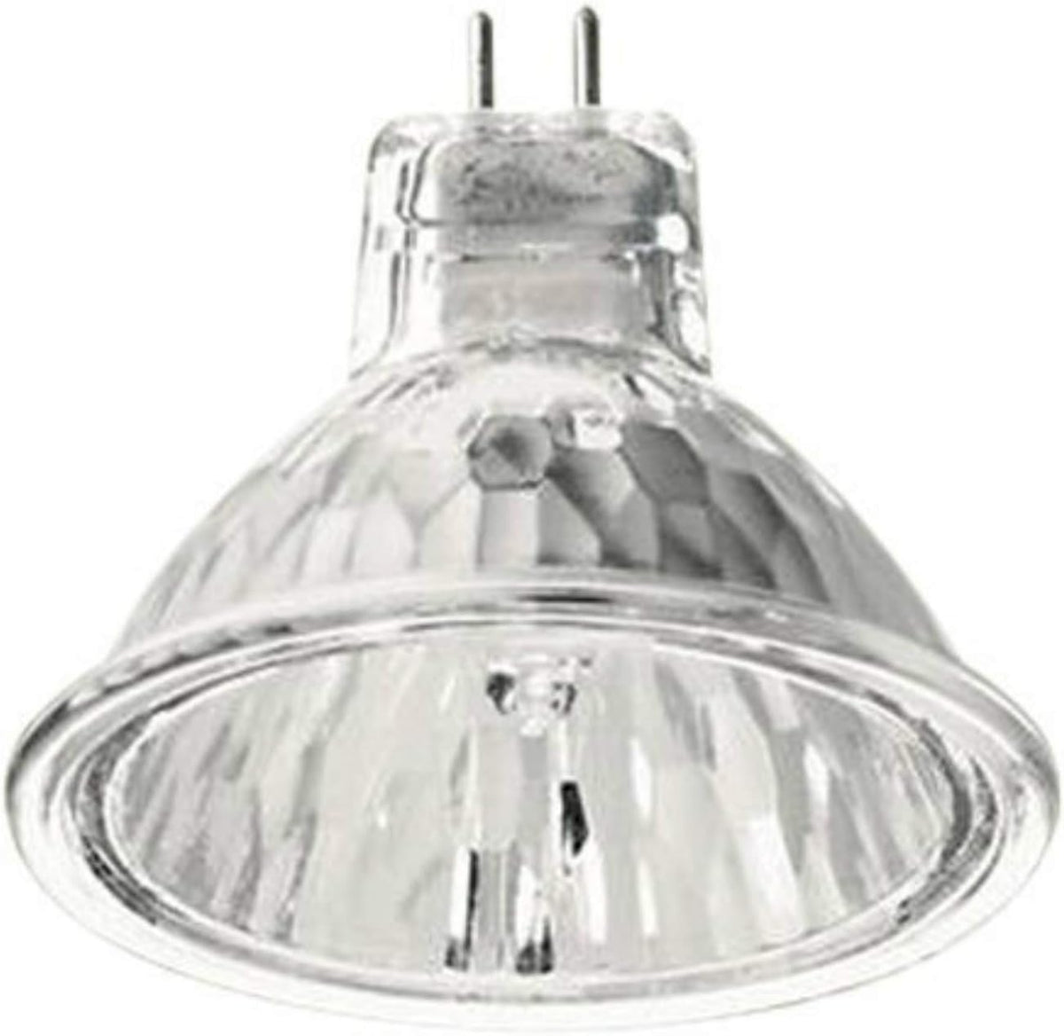 Philips 12V GU5.3 MR16 bulb close-up with two-pin base.
