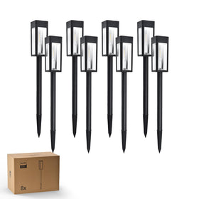 Philips 3000K warm white LED glow highlights glass-metal construction.