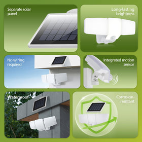 Philips 3600LM solar panel with 16ft cable enables flexible mounting
