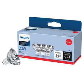 Philips 415687 MR16 indoor flood bulb with wide beam for accent lighting.