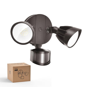 Philips dual-head LED security light for broad outdoor coverage.