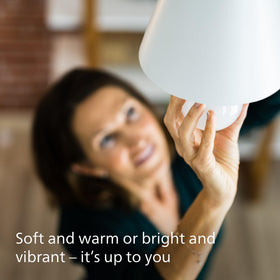 Flicker-free Philips A19 bulbs enable calm routine lighting.