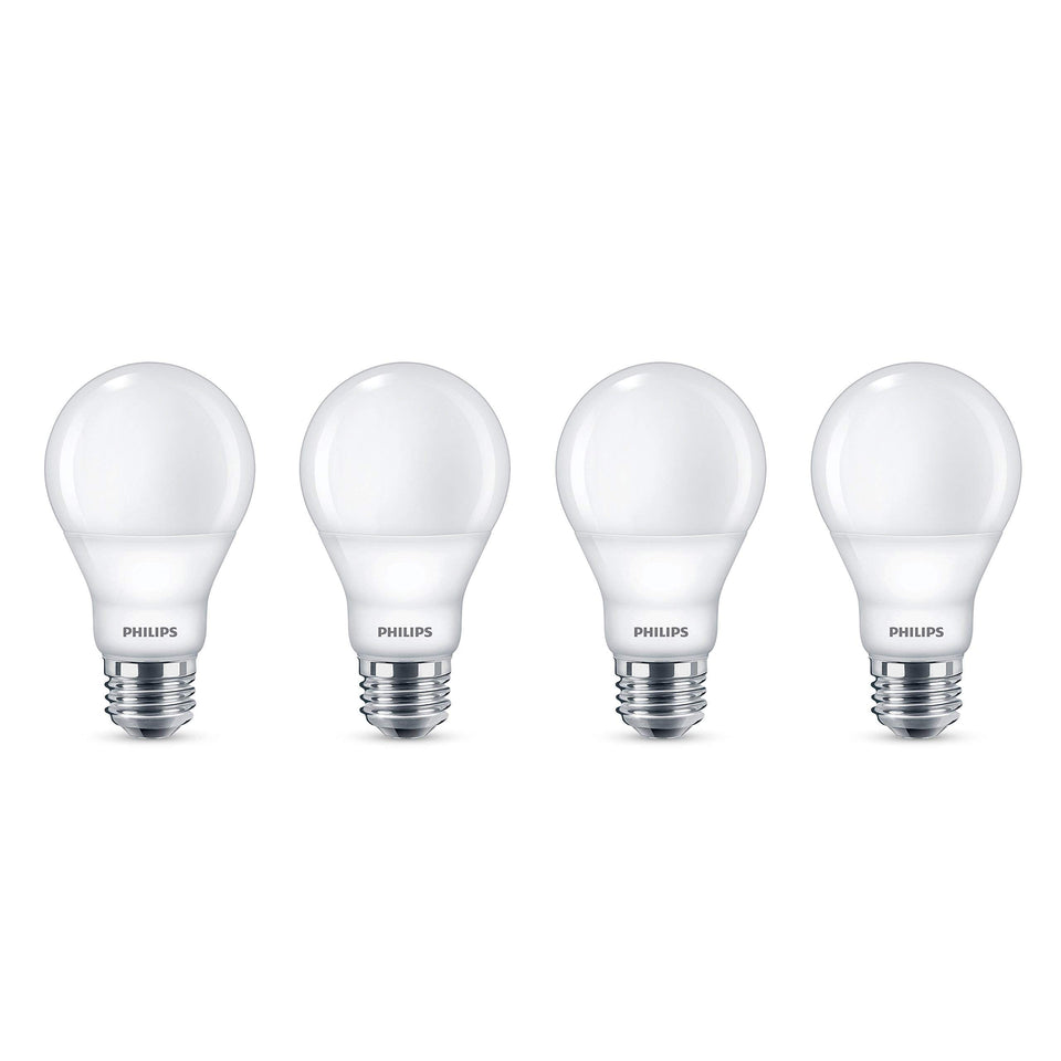Philips A19 Warm Glow bulb delivers 800 lumens for bright, cozy ambiance.