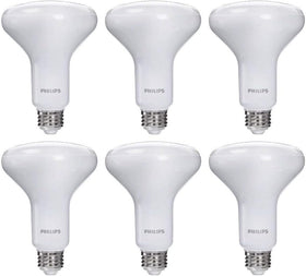 Philips BR30 soft white bulb angle view showing warm ambience