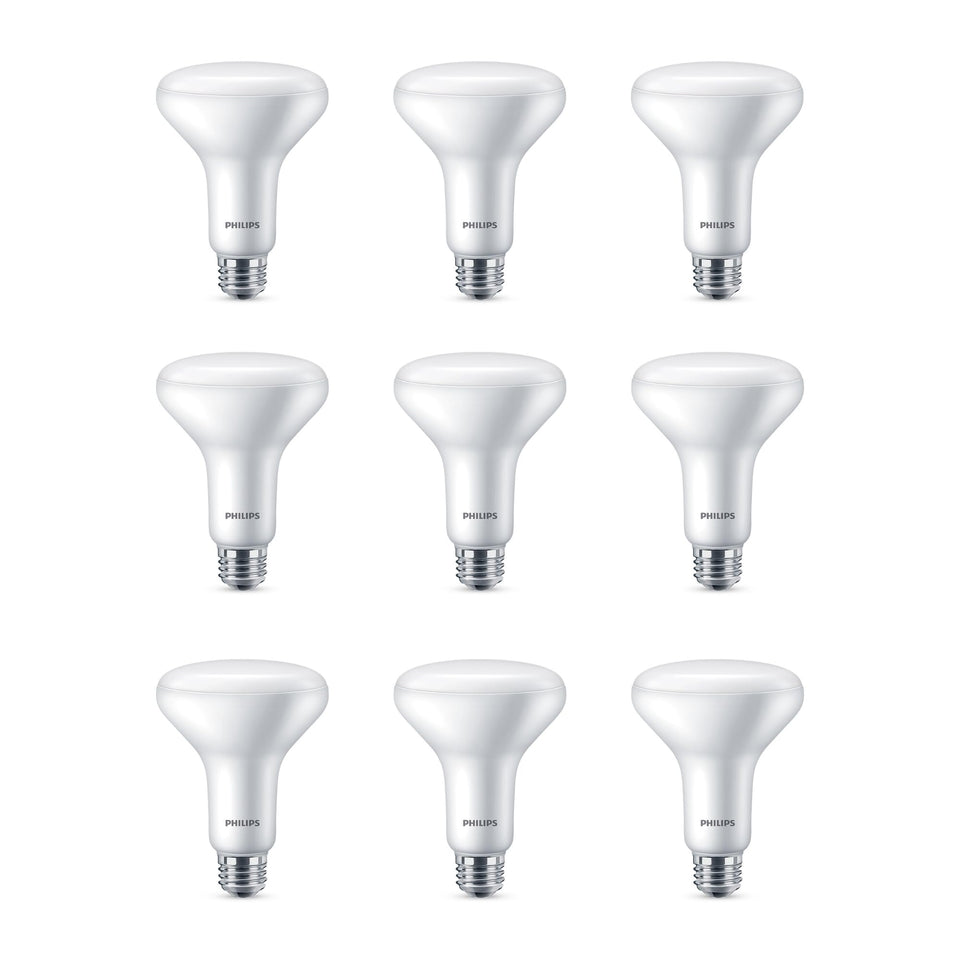 Philips BR30 warm glow dimmable bulb in indoor lamp for cozy, eye-friendly lighting.