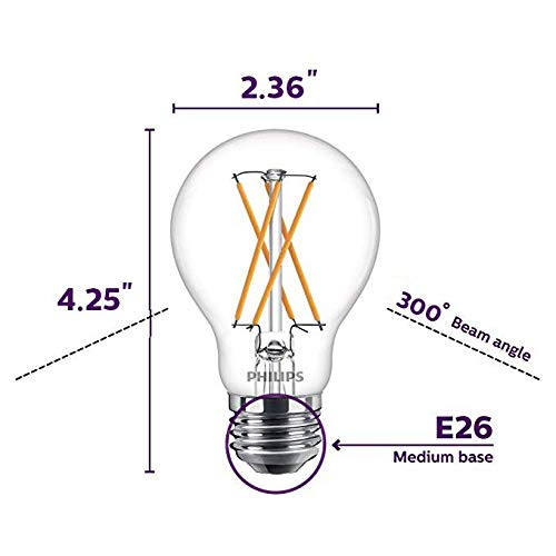 Philips A19 2700K soft white light enhances evenings in any room