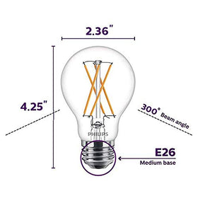 Philips A19 2700K soft white light enhances evenings in any room