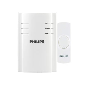 Philips doorbell receiver plugged into wall outlet for quick setup.