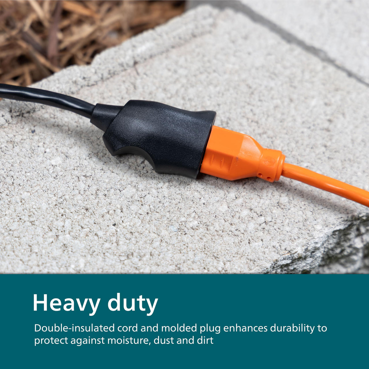 Heavy-duty vinyl jacket protects EZGrip from moisture, dust, and dirt