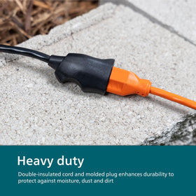 Heavy-duty vinyl jacket protects EZGrip from moisture, dust, and dirt