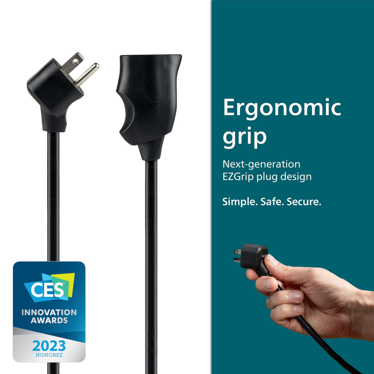 EZGrip cord suitable for both indoor and outdoor use across home, garden, and workshop