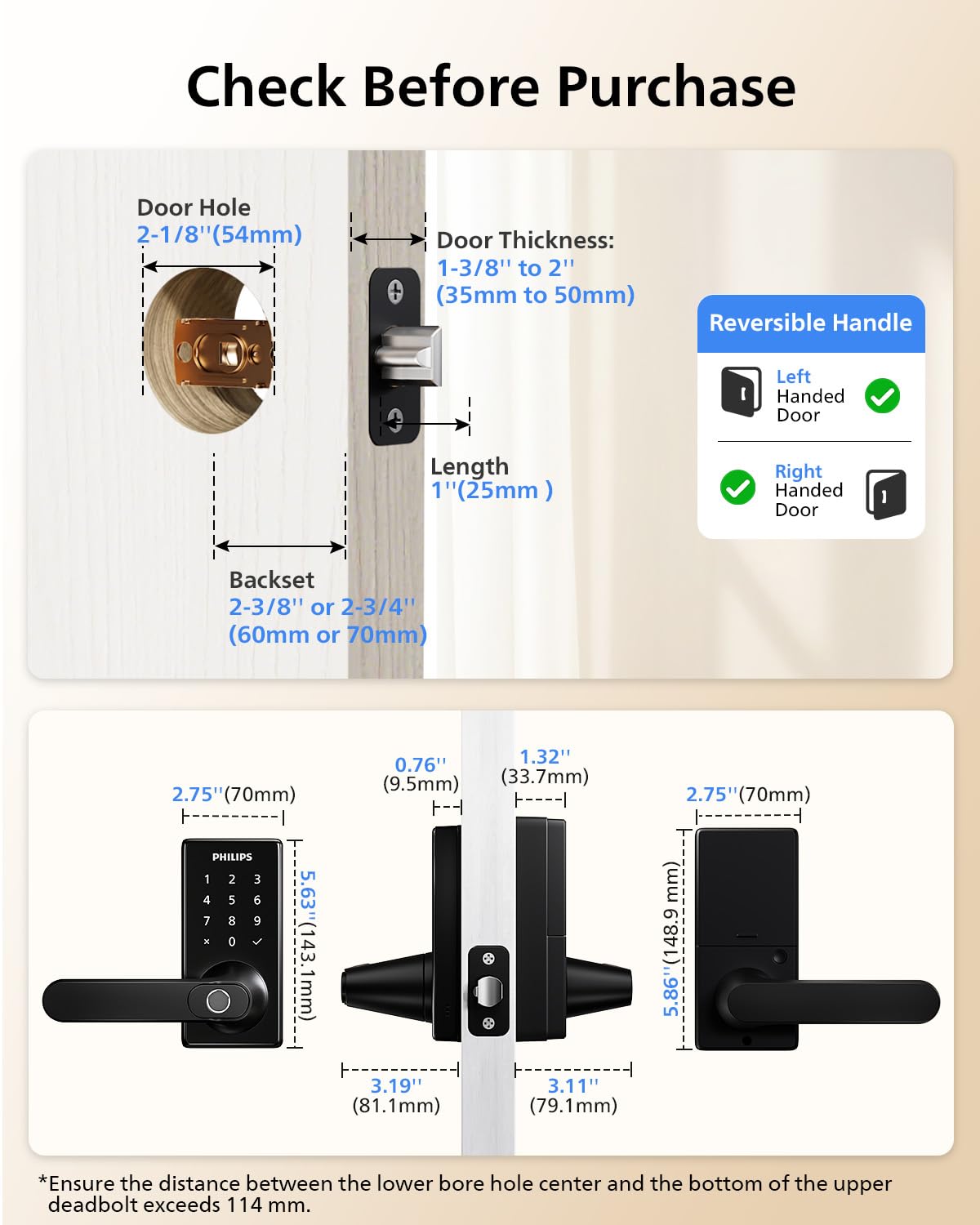 Philips fast unlock speed of 0.3 seconds close-up
