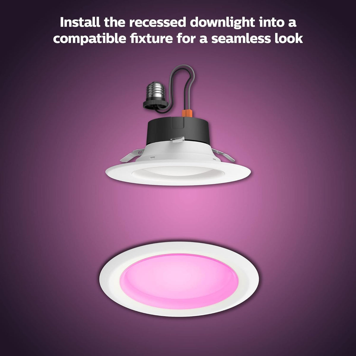 1100 lumens Hue downlights upgrade existing recessed cans with bright illumination.