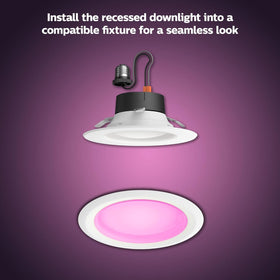 1100 lumens Hue downlights upgrade existing recessed cans with bright illumination.