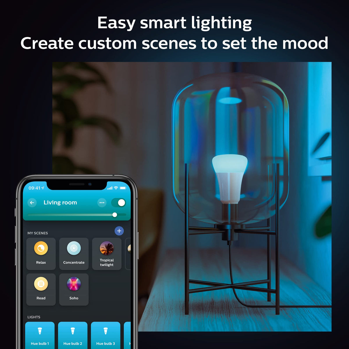 Six-pack Philips Hue bulbs for multi-room lighting setups.