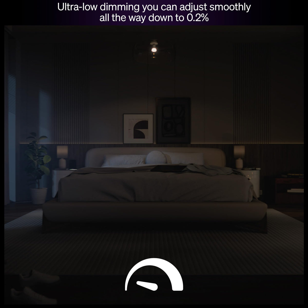 Philips Hue A19 bulb emitting warm candlelight tones for cozy evenings