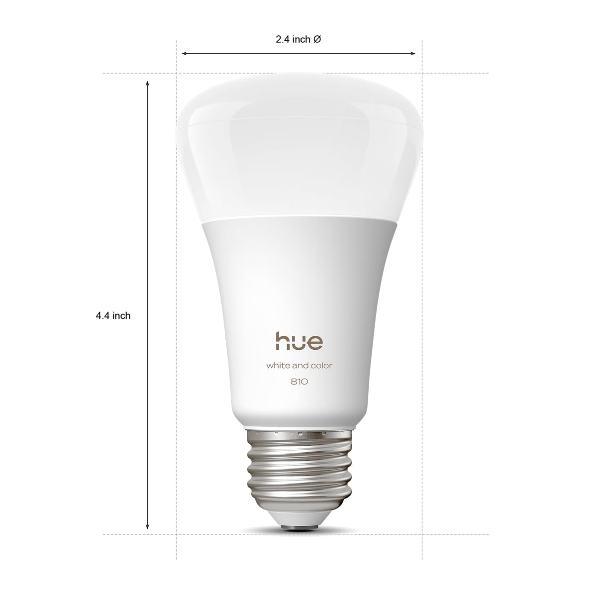 Philips Hue A19 bulb displaying full-spectrum white light for any mood