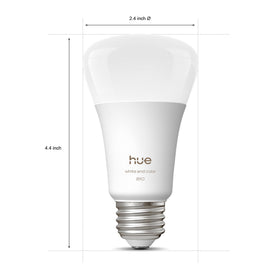 Philips Hue A19 bulb displaying full-spectrum white light for any mood