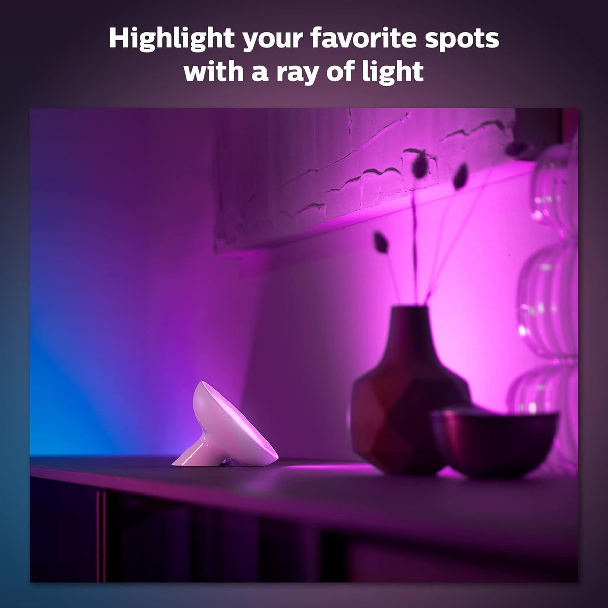 Philips Hue Bloom color-spectrum demonstration with multi-color lighting.