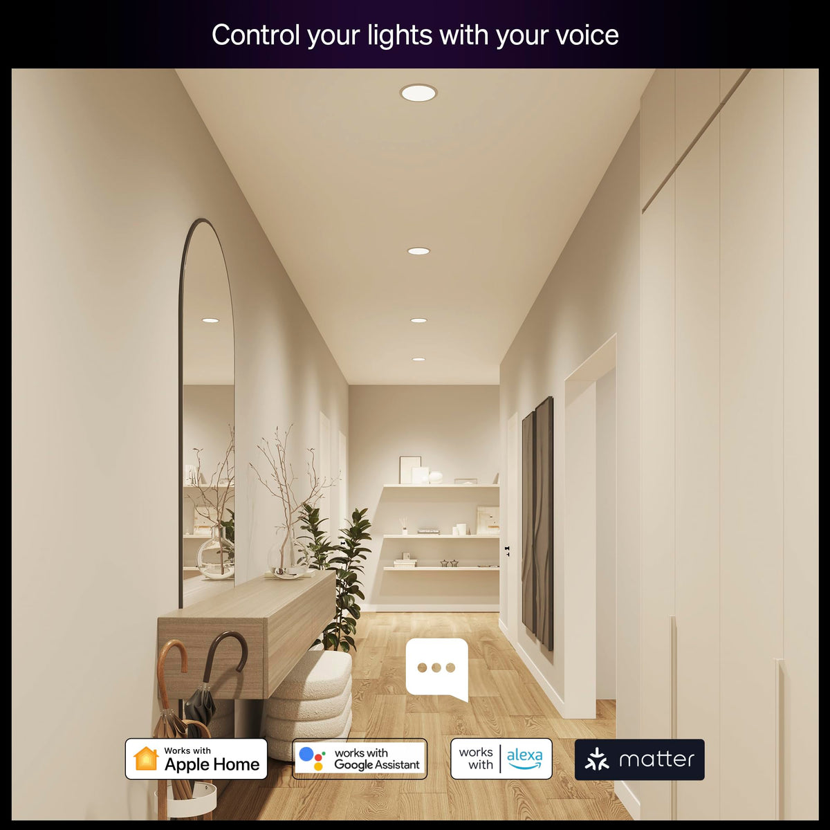 Philips Hue Bridge compatibility enables expanded features and automations.