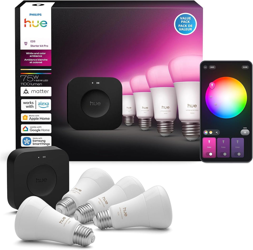 Philips Hue Bridge Pro powers smart lighting and automations.