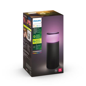 Philips Hue Calla pathway light front view for safe, colorful walkway lighting.