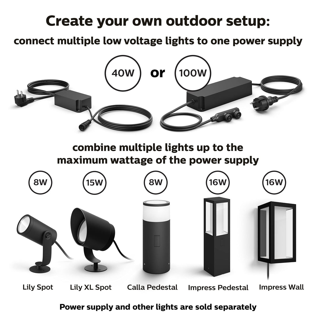 Philips Hue Calla spike stand ready for outdoor installation.
