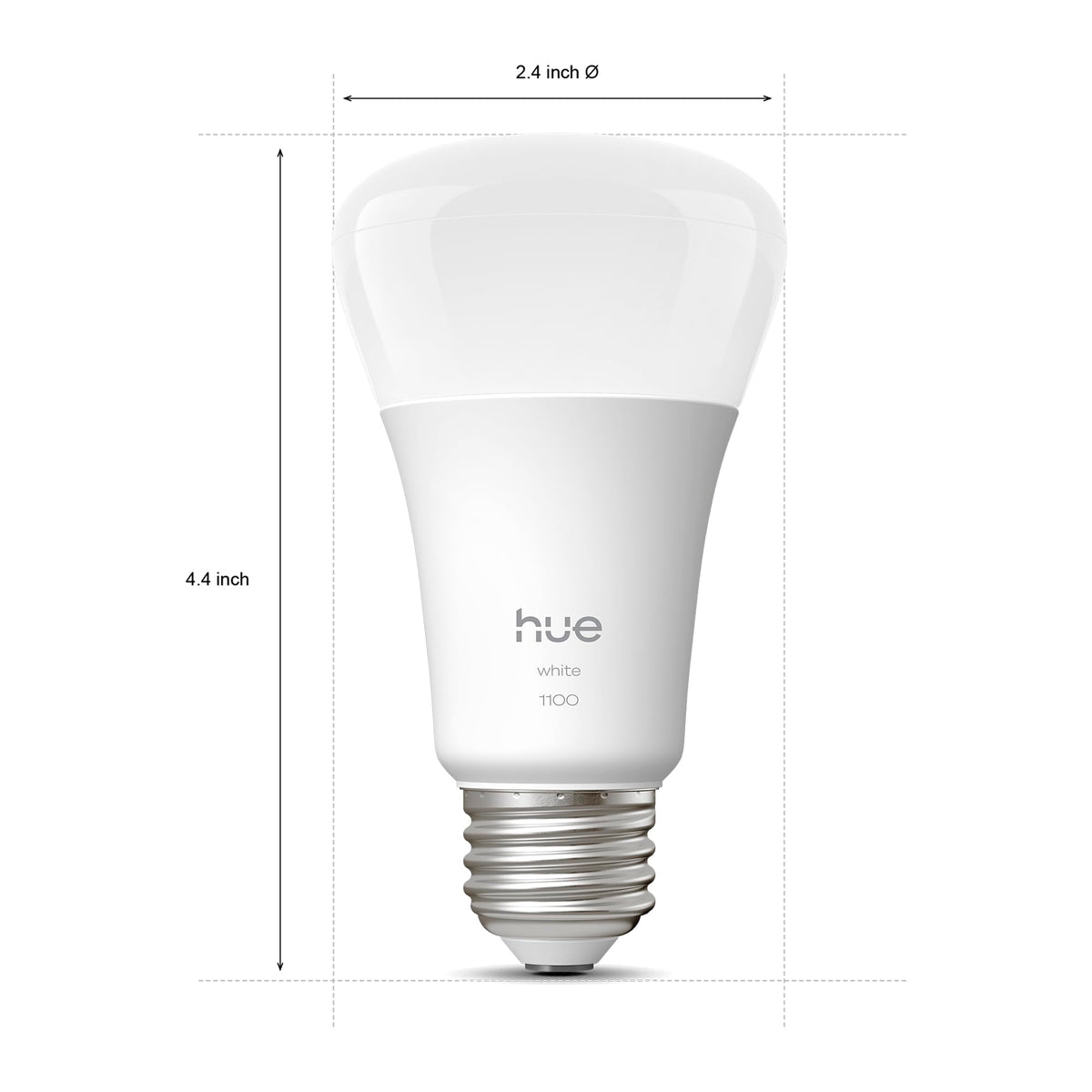 Philips Hue dimmable bulb showing smooth brightness adjustment.