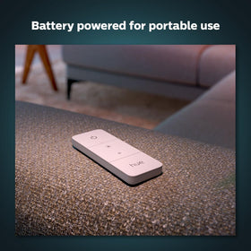 Philips Hue dimmer switch adhesive mount for simple setup.