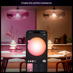 Philips Hue dimmable lights offering precise brightness control.
