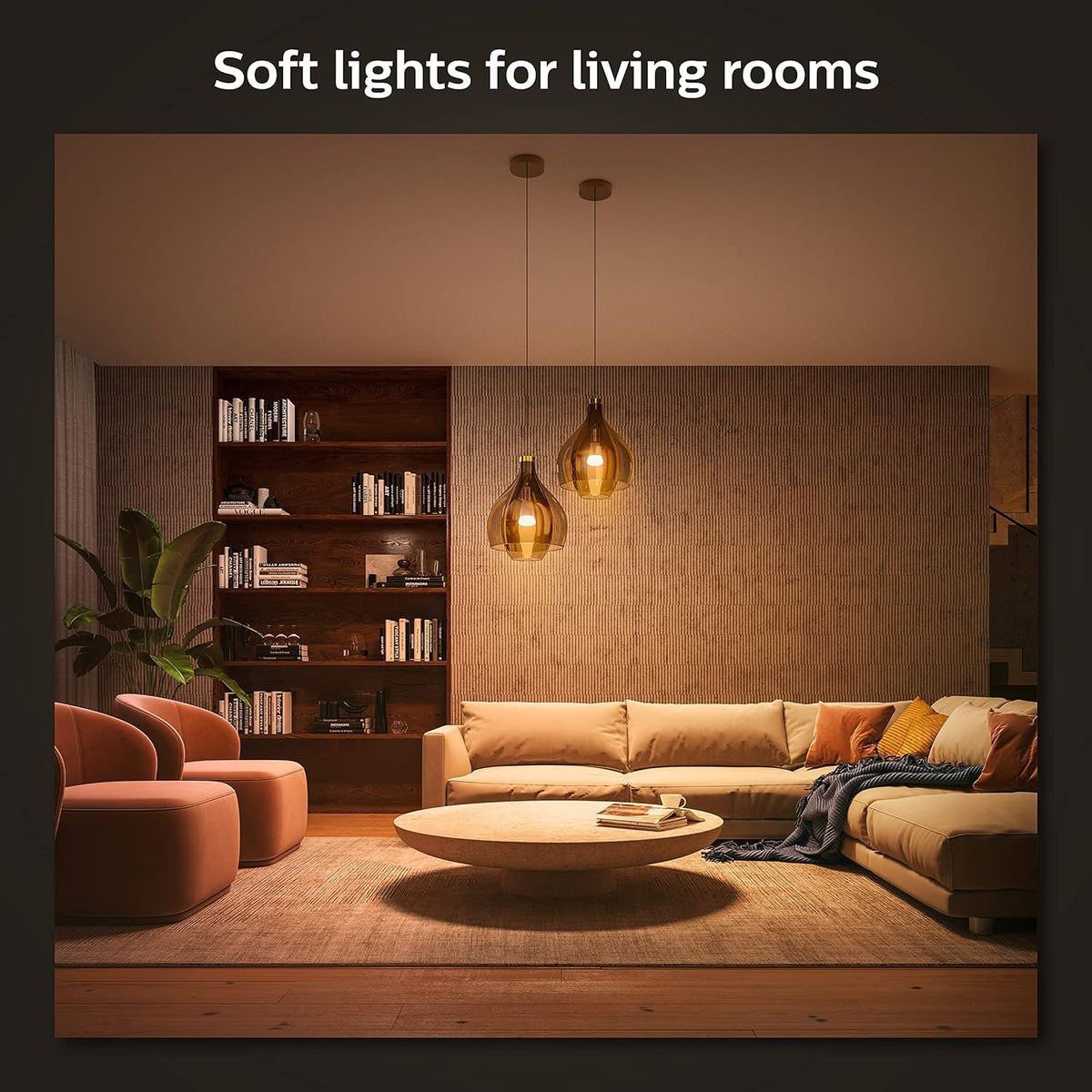Dining room glow from Philips Hue amber ambiance.