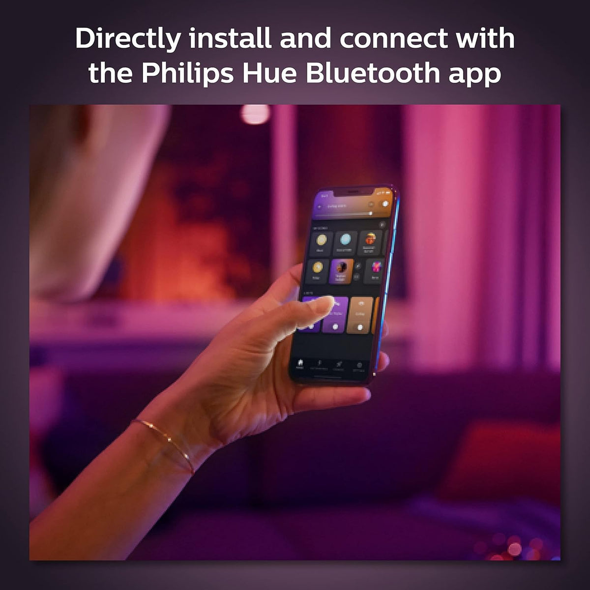 Dynamic color and brightness scenes ideal for entertaining and daily routines