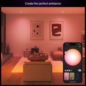 Philips Hue dimmable range from full brightness to 2% provides precise mood lighting.